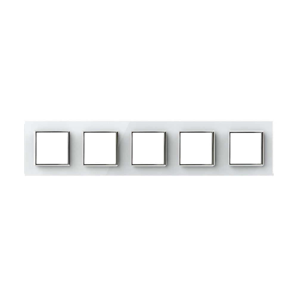 Weiße Glasblende für 5 Livolo Module