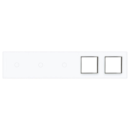 Weiße Glasblende für 3 1-fache Touch-Schalter + 2 Module