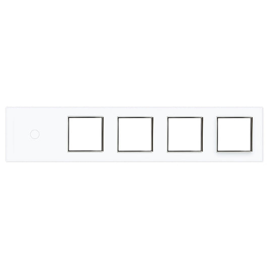 Weiße Glasblende für 1 1-fachen Touch-Schalter + 4 Module