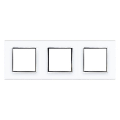 Weiße Glasblende für drei Livolo Module