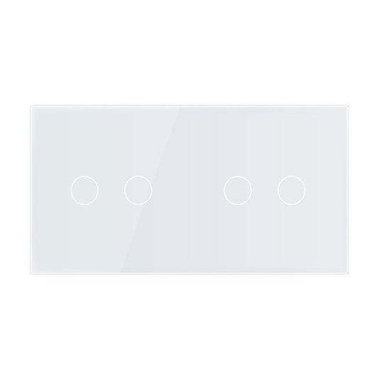 Weiße Glasblende für 2 2-fache Touch-Schalter (11-A)