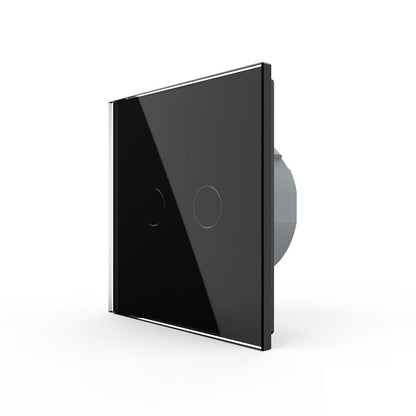 Livolo zweifacher Touch-Schalter in schwarz Niederspannung 12/24V