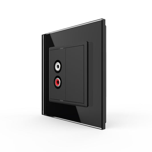 Livolo einfaches, schwarzes Audio-Modul mit Glasrahmen