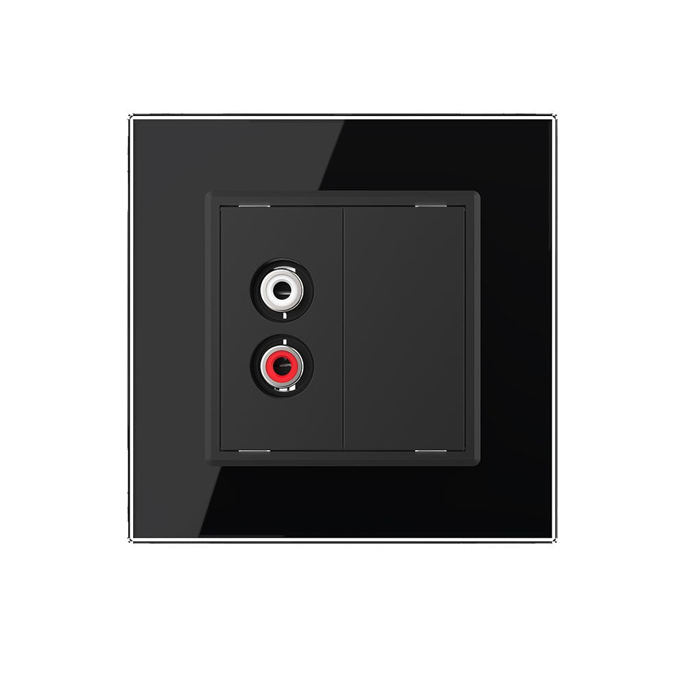 Livolo einfaches, schwarzes Audio-Modul mit Glasrahmen