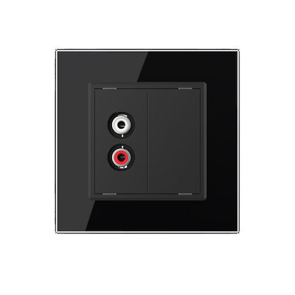 Livolo einfaches, schwarzes Audio-Modul mit Glasrahmen