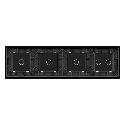 Livolo Glasblende für 4 Touchschalter schwarz