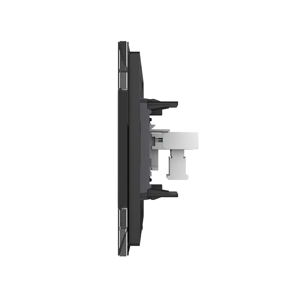 Livolo einfache Telefondose RJ11 in schwarz mit Glasrahmen