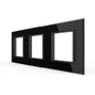 Schwarze Glasblende für drei Livolo Module