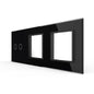 Dreifache, schwarze Glasblende für Livolo Touch-Schalter und Module