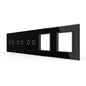 Schwarze Glasblende für 3 2-fache Touch-Schalter + 2 Module