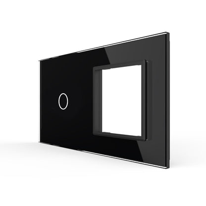Schwarze Glasblend für einen Touch-Schalter + ein Modul