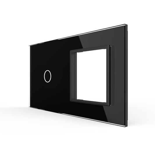 Schwarze Glasblend für einen Touch-Schalter + ein Modul