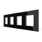 Schwarze Glasblende für vier Module