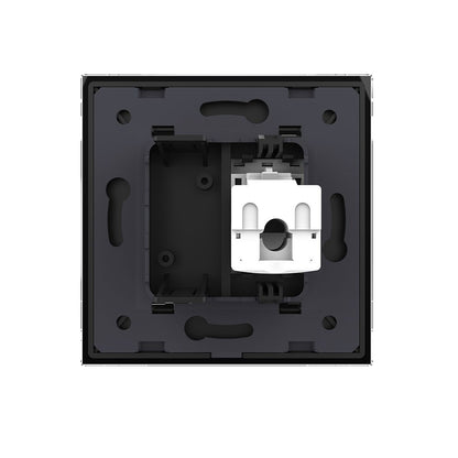 Livolo einfaches, schwarzes LAN-Modul mit schwarzem Glasrahmen