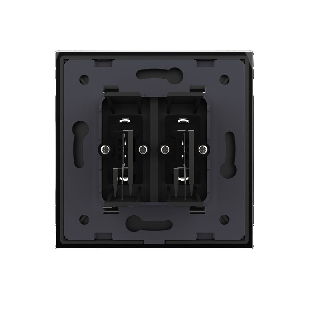 Livolo zweifaches, schwarzes Audio-Modul mit Glasrahmen
