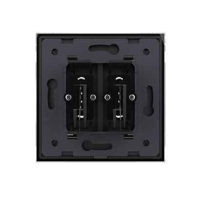 Livolo zweifaches, schwarzes Audio-Modul mit Glasrahmen