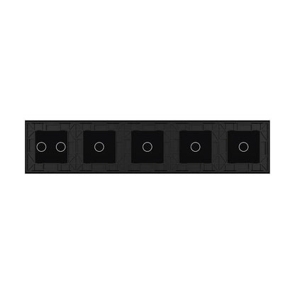 Livolo Glasblende für 5 Touchschalter schwarz