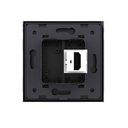 Livolo einfaches, schwarzes HDMI-Modul mit Glasrahmen