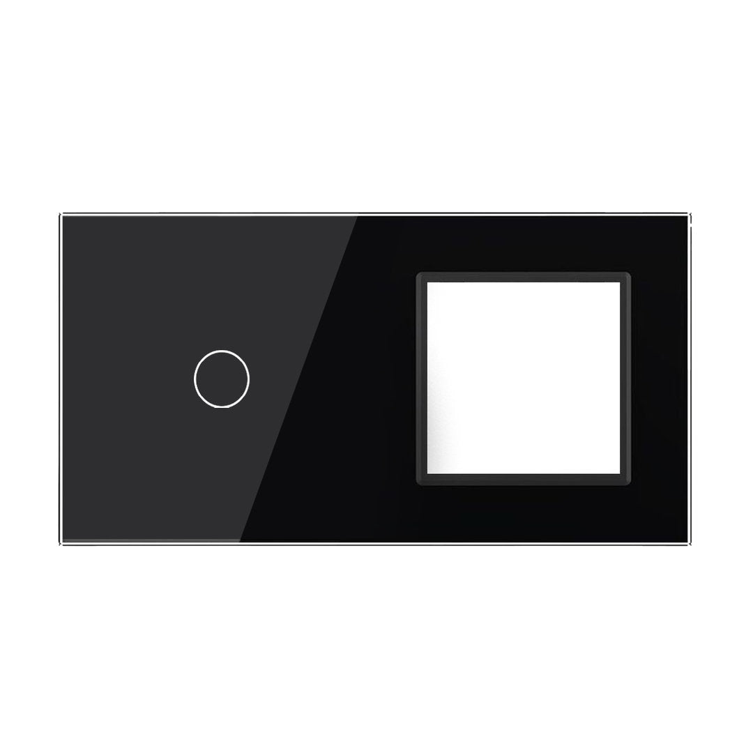 Schwarze Glasblend für einen Touch-Schalter + ein Modul