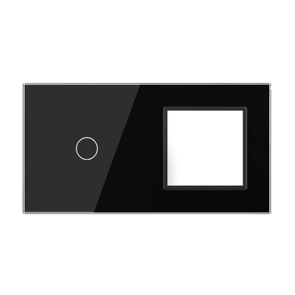 Schwarze Glasblend für einen Touch-Schalter + ein Modul