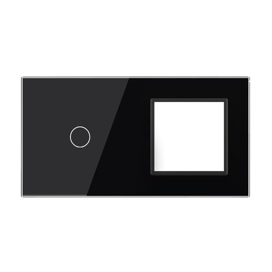 Schwarze Glasblend für einen Touch-Schalter + ein Modul