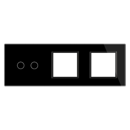 Dreifache, schwarze Glasblende für Livolo Touch-Schalter und Module