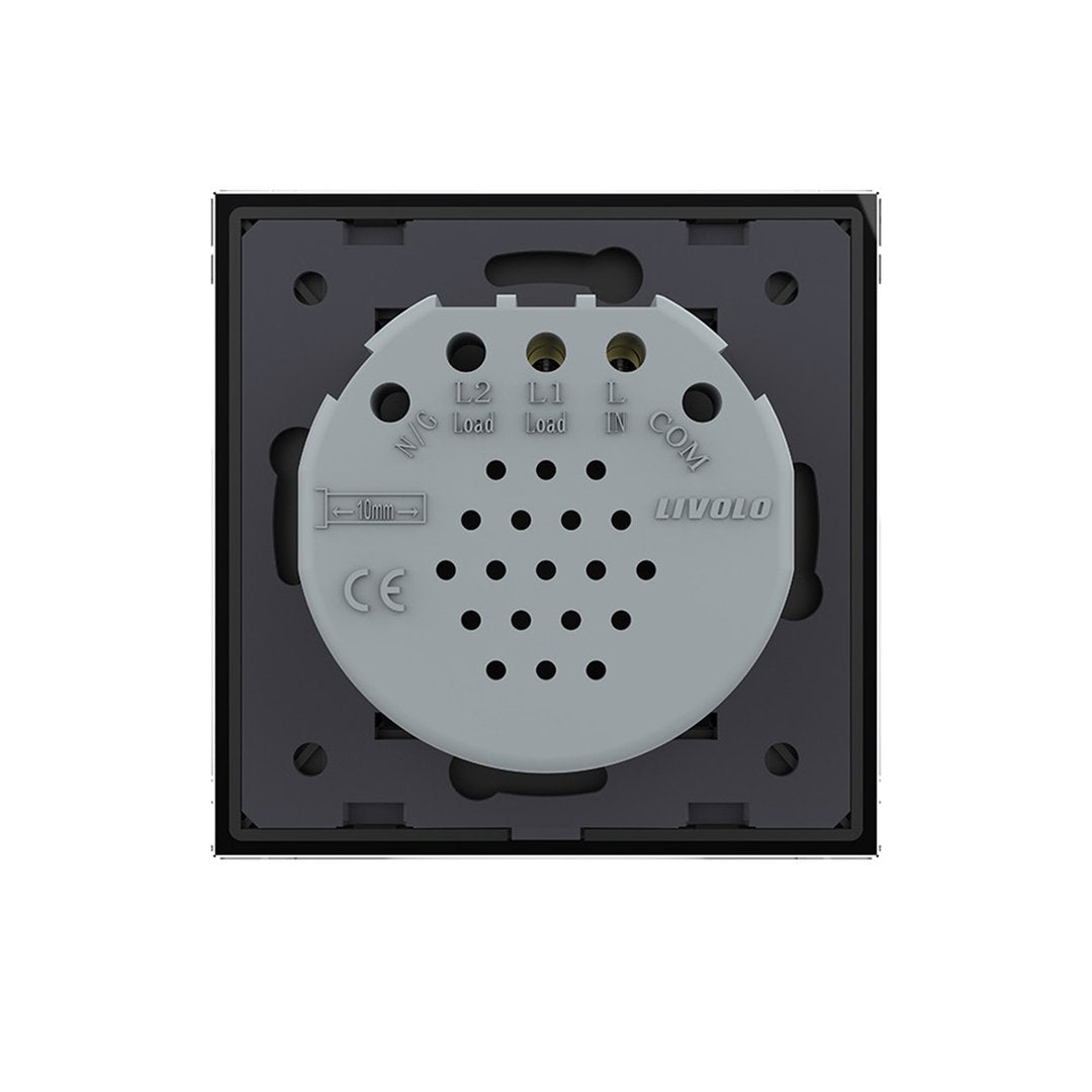 Glas-Touch-Lichtschalter mit Zeituhr (30 S) in schwarz