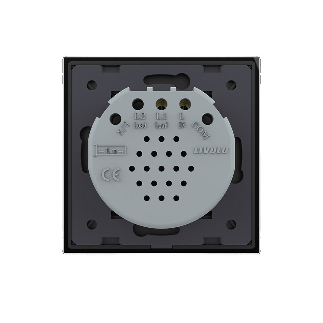 Livolo Niederspannungs-Touch-Taster mit schwarzer Glasblende 12/24V