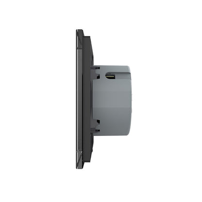 Livolo Niederspannungs-Touch-Taster mit schwarzer Glasblende 12/24V
