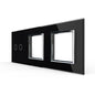 Dreifache, schwarze Glasblende für Livolo Touch-Schalter + Module