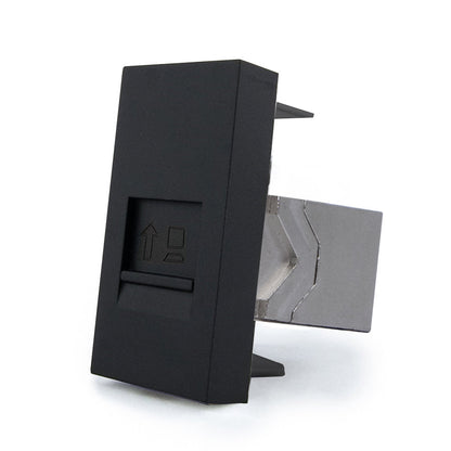 Livolo halbes LAN-Modul CAT7 als End- oder Durchgangsdose in Schwarz