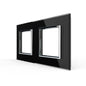 Zweifache, schwarze Glasblende für Livolo Module