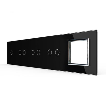 Schwarze Glasblende für 1 1-fachen, 3 2-fache Touch-Schalter + Modul