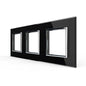 Dreifache, schwarze Glasblende für Livolo Module