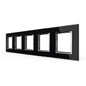 Fünffache, schwarze Glasblende für 5 Module