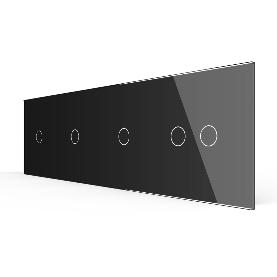 Livolo Glasblende für 4 Touchschalter schwarz