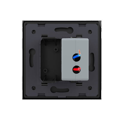 Livolo einfaches, schwarzes USB-Modul mit Glasrahmen