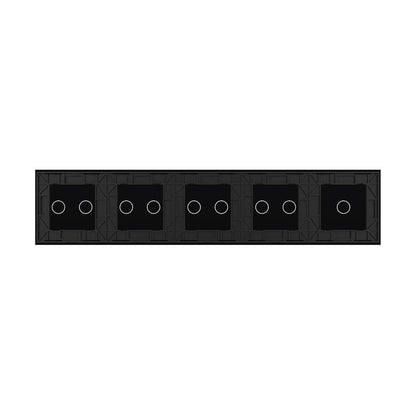 Schwarze Glasblende für 1 1-fachen + 4 2-fache Touch-Schalter