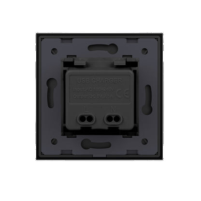 Ladestation USB-C&A mit schwarzer Glasblende