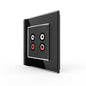 Livolo zweifaches, schwarzes Audio-Modul mit Glasrahmen