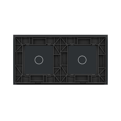 Zweifache, schwarze Glasblende für einfache Touch-Schalter