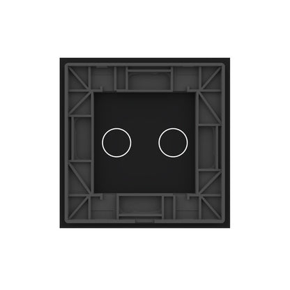 Schwarze Glasblende für zweifache Livolo Touch-Schalter
