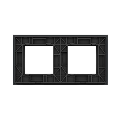 Schwarze Glasblende für zwei Livolo Module
