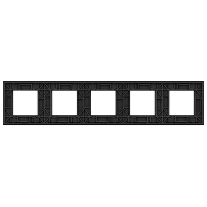 Schwarze Glasblende für fünf Livolo Module