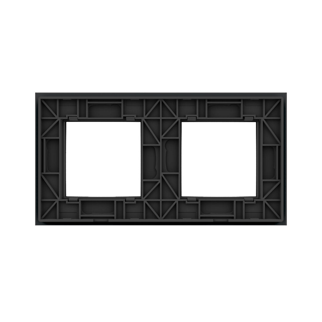 Zweifache, schwarze Glasblende für Livolo Module