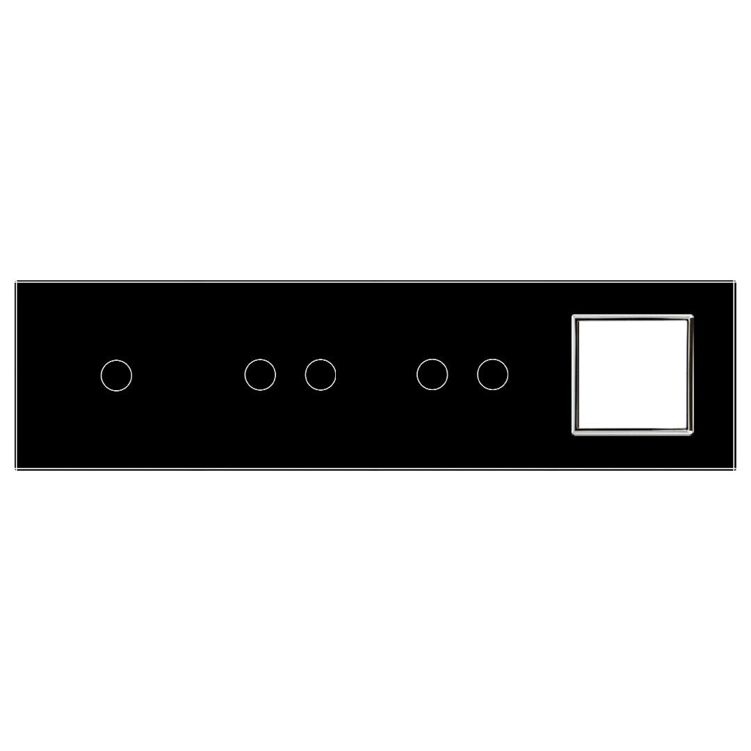 LIVOLO Glasrahmen für Steckdosen und Touch Schalter in Schwarz