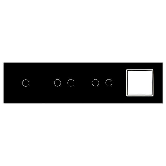 LIVOLO Glasrahmen für Steckdosen und Touch Schalter in Schwarz