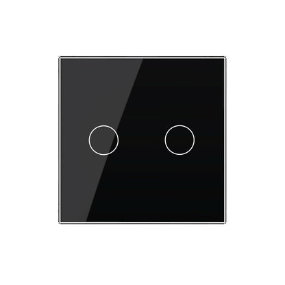 Schwarze Glasblende für zweifache Livolo Touch-Schalter