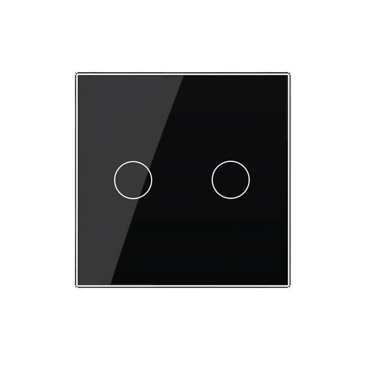 Schwarze Glasblende für zweifache Livolo Touch-Schalter