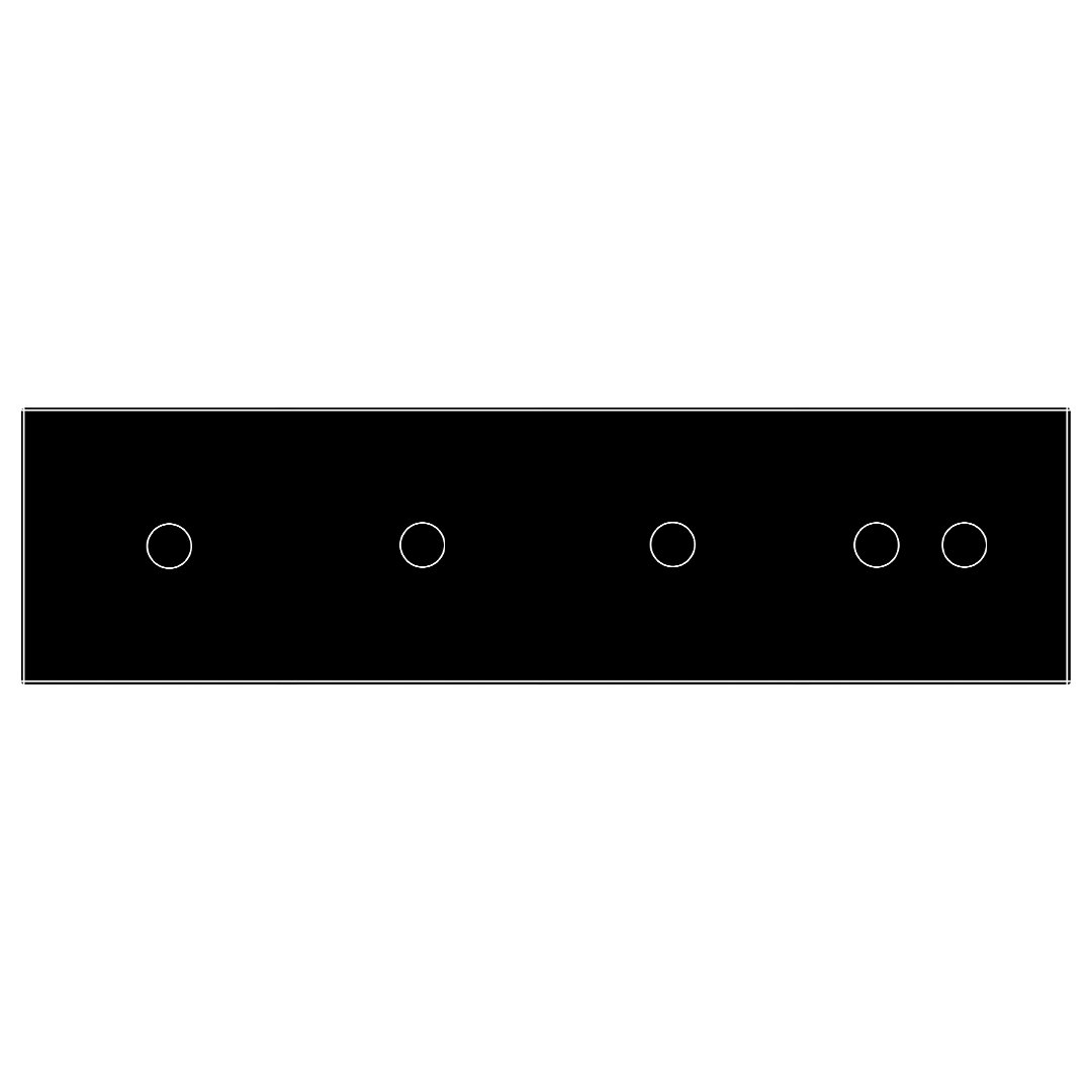 Livolo Glasblende für 4 Touchschalter schwarz